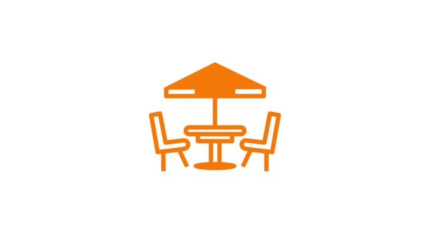 dining chair animated icon with white background