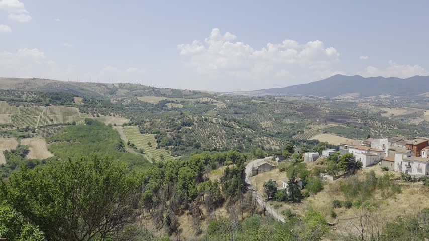 The landscape around Ripacandida, a village in Basilicata, Italy.