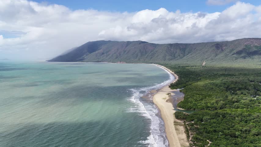 Tropical Queensland in Australia Drone Footage of beaches and oceans