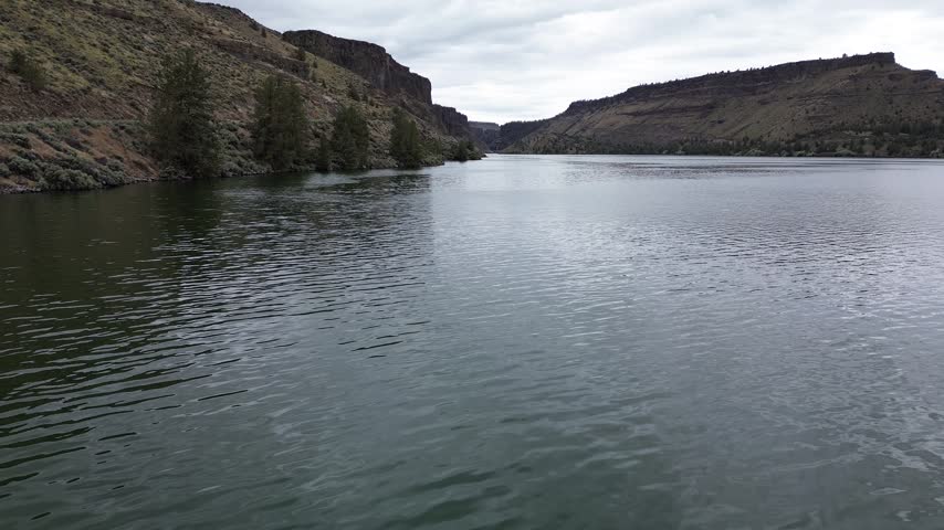 The surface of Lake Billy Chinook - The Cove Palisades State Park, Oregon