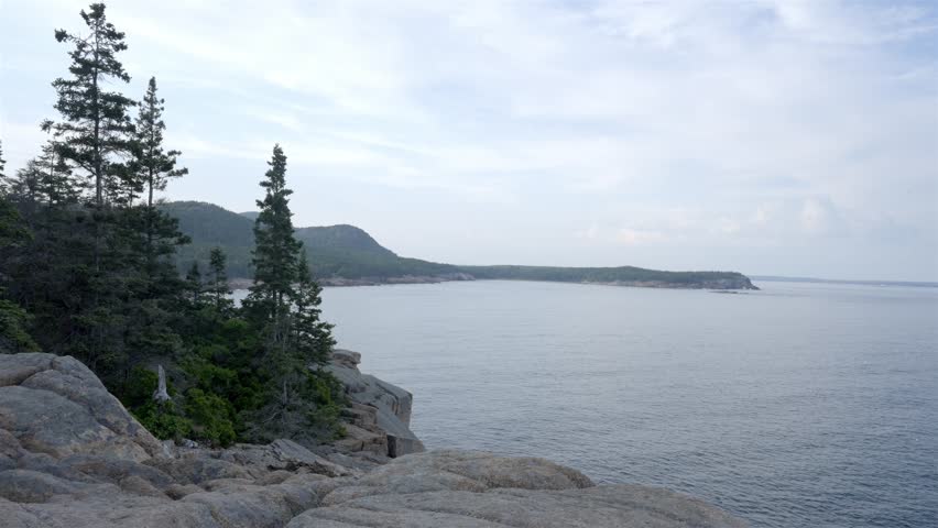 Otter Cliff Summer Coast in Acadia National Park, Maine
