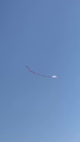 Kite flying in blue sky