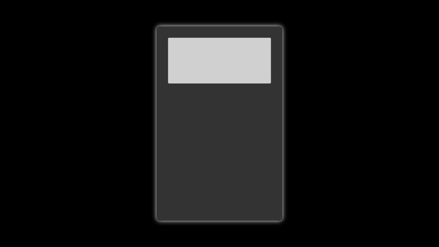 Modern flat vector illustration of a digital calculator icon isolated on black background.