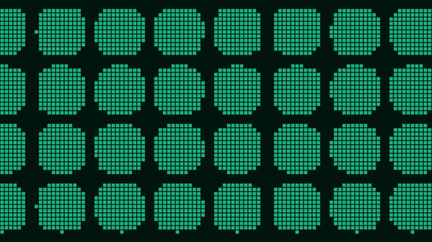 Modern abstract geometric tiling with a vibrant cyan and black palette, perfect for tech backgrounds or web design elements.