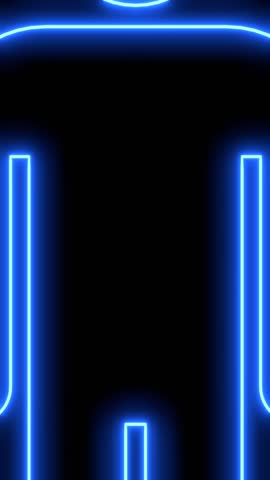 Fantasy man angel with huge bird wings. A minimalist silhouette icon representing a male figure. Neon glowing