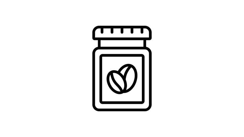 Trendy vector of coffee jar animated icon, editable design style