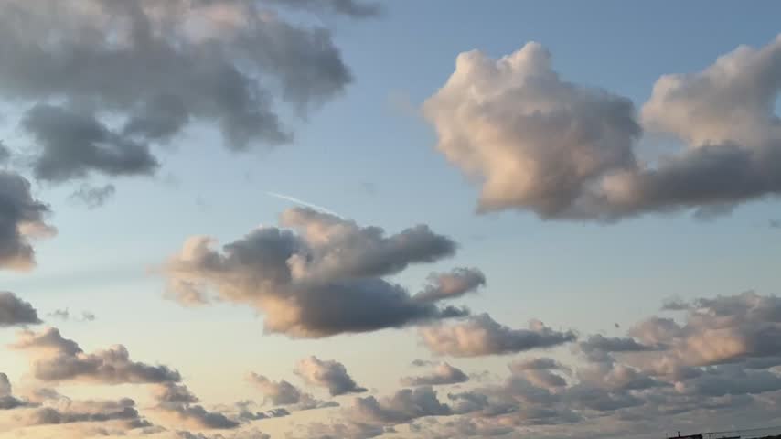 Summer evening, clouds passing by