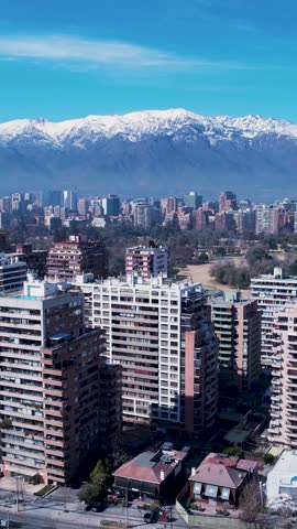 Santiago Skyline In Santiago Chile. Bustling Downtown Cityscape With Modern Buildings. Cities Of The World Landscape. Downtown Cityscape. Santiago Chile.
