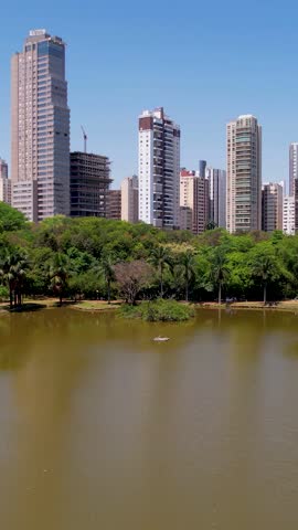 Angry Cow Park In Goiania Goias Brazil. Famous Botanical Garden Showing The Around The City. District Skyline. Cities Of The World Landscape. Goiania Goias.