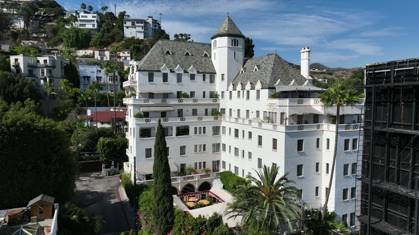 Chateau Marmont Los Angeles Aerial View
