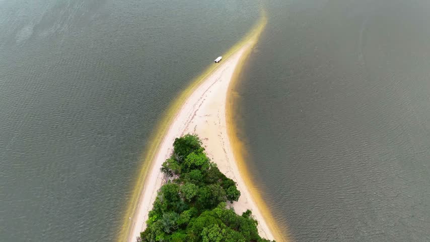 Aerial view of Treasure Island revealing Manasquan River and Point Pleasant shoreline