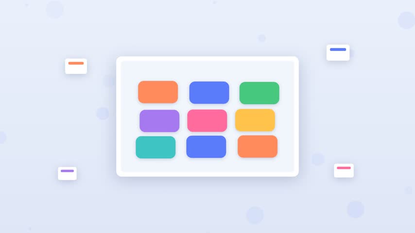 Flat design tablet drawing app with vector shapes and tools