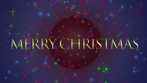 wonderful christmas video animation with stars and lights in motion, loop HD 1080p