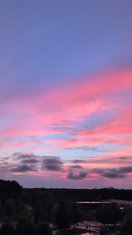 Beautiful blues colored skies in Madison, Wisconsin sunset