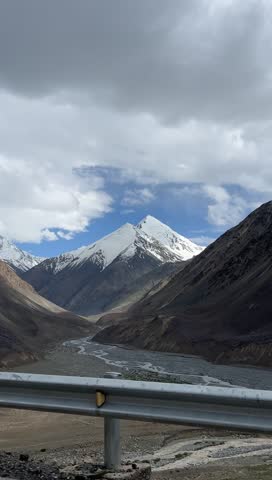 A snowy capped mountain in the north of pakistan 
