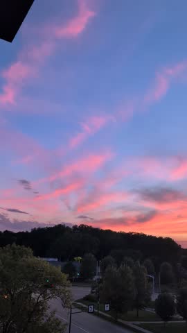 beautiful sunset in Madison Wisconsin tonight.  August sky 