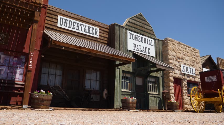 Historic Stagecoach Display of Western Front Street Town