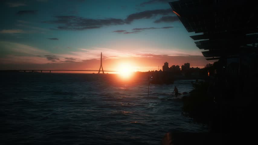 Sunset over Tamsui, New Taipei City, Taiwan – Scenic Riverside View