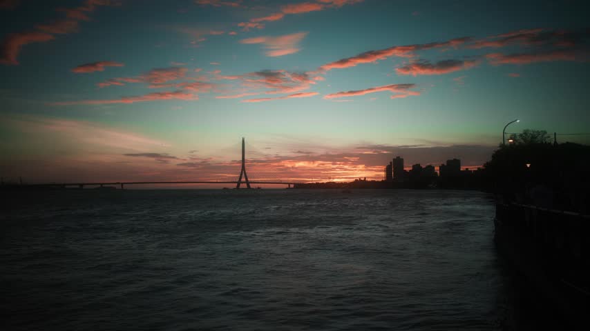 Sunset over Tamsui, New Taipei City, Taiwan – Scenic Riverside View