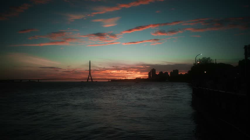 Sunset over Tamsui, New Taipei City, Taiwan – Scenic Riverside View