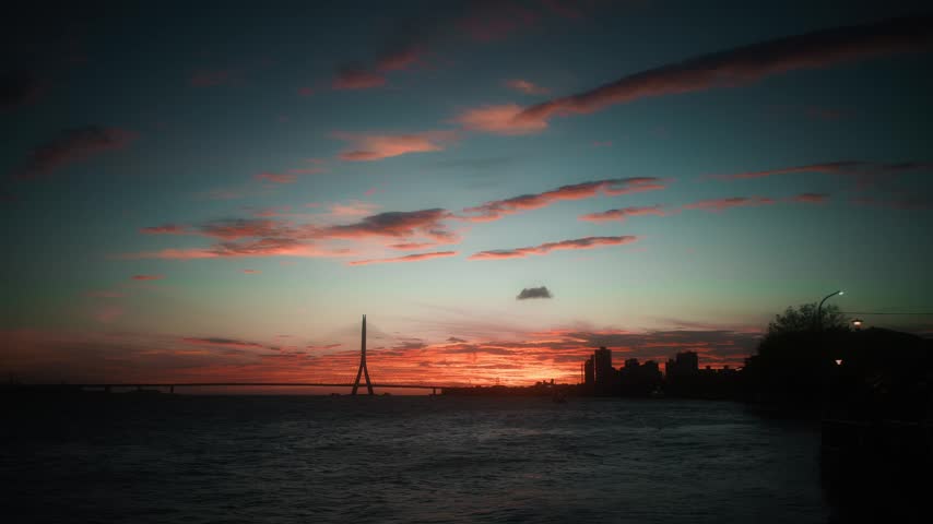 Sunset over Tamsui, New Taipei City, Taiwan – Scenic Riverside View