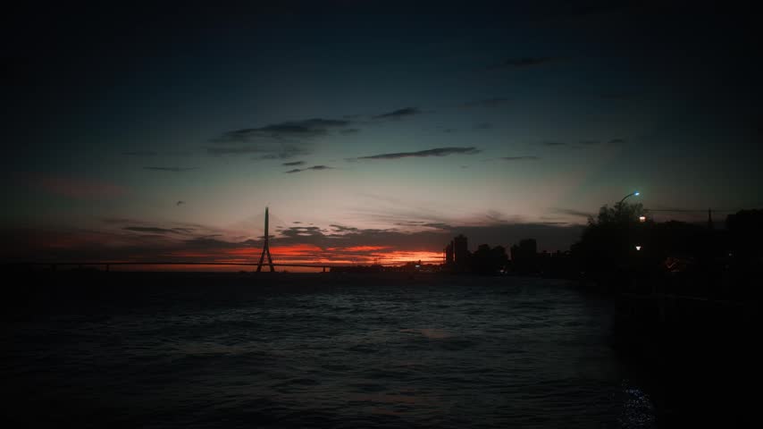 Sunset over Tamsui, New Taipei City, Taiwan – Scenic Riverside View