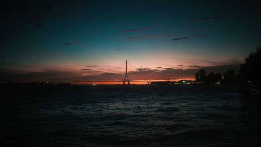 Sunset over Tamsui, New Taipei City, Taiwan – Scenic Riverside View