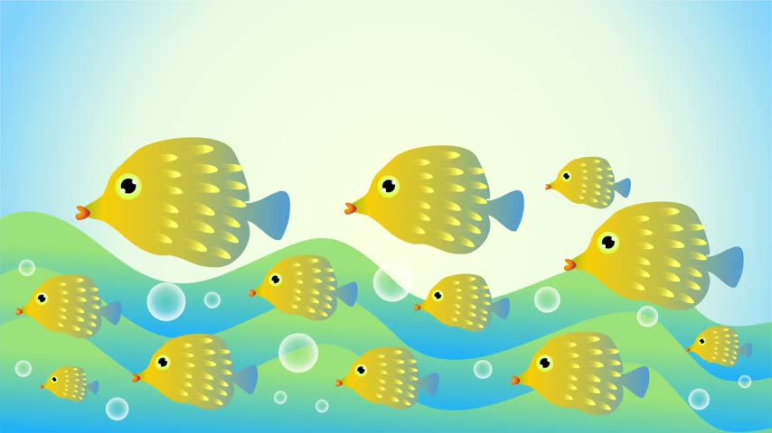 yellow angelfish swimming over green sand dunes water