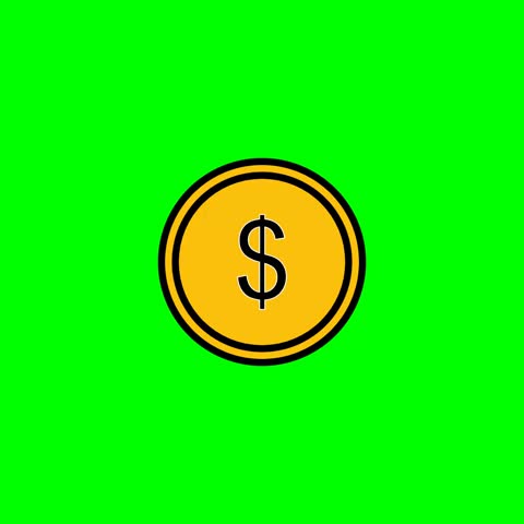 Bouncing Gold Coin Green Screen featuring bouncing, gold, coin, green, screen, background, design, with accurate subject detail, natural visual hierarchy, and clean composition for commercial stock buyers seeking specific, searchable