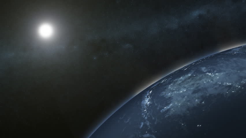 Close Up view of rotating Earth. HD 1080p rendered clip. 