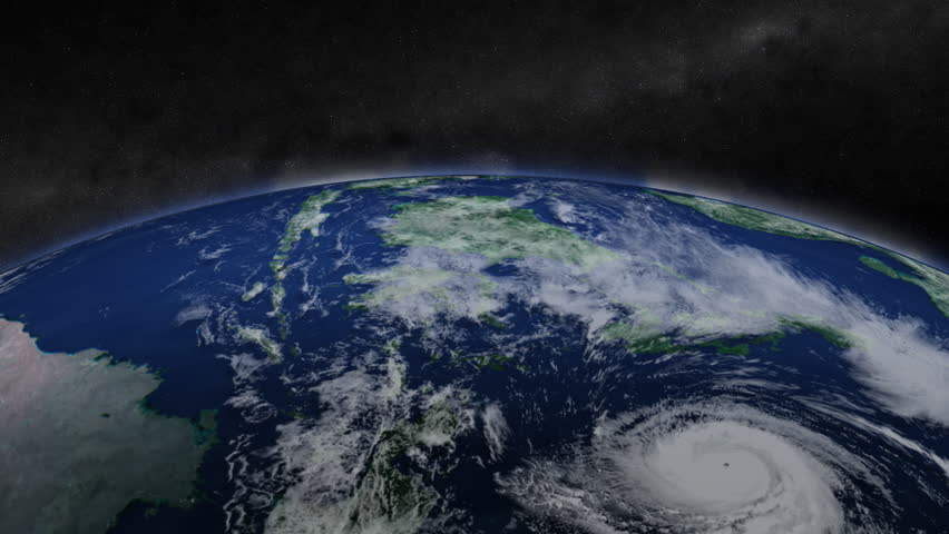 Close Up view of rotating Earth. HD 1080p rendered clip. 