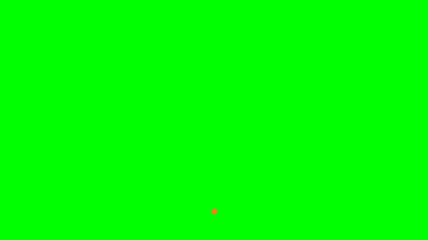 Snowman outline on green screen background