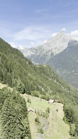 Video of an Alpine Hut Surrounded by Forest, Uri, Switzerland