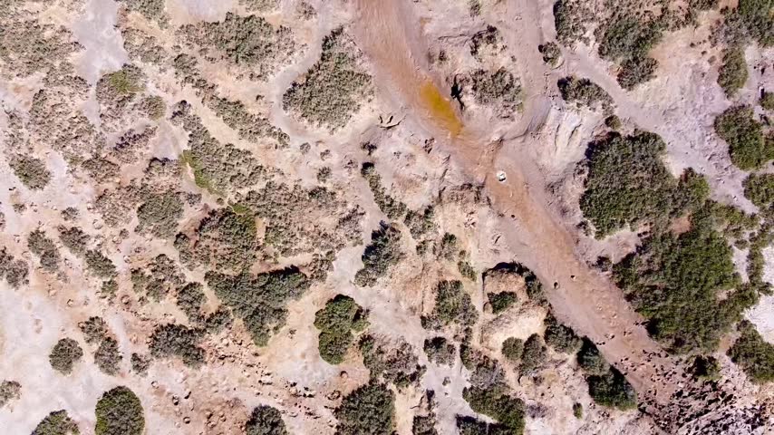 Aerial View of Elton Lake Salt Flats, Volgograd Region, Russia