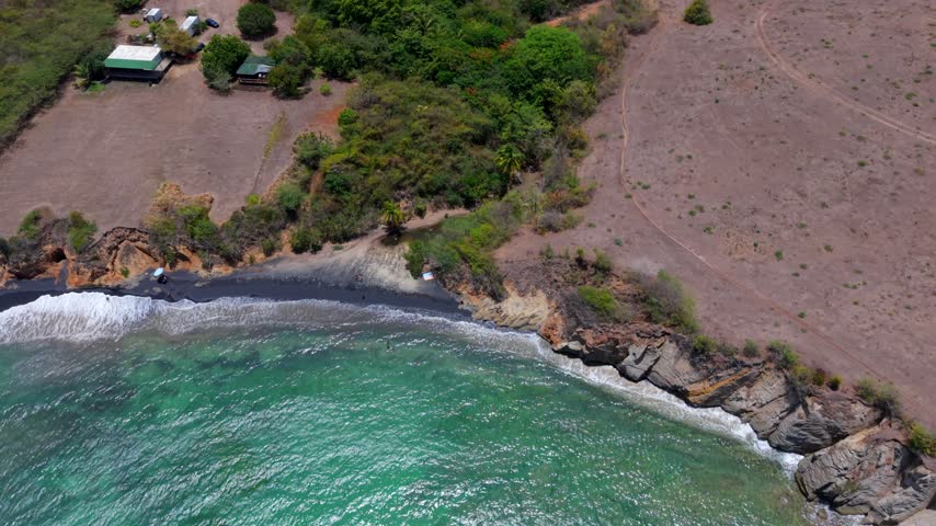 Aerial View Of Playa Negra - Black Sand Beach In Vieques, Puerto Rico.