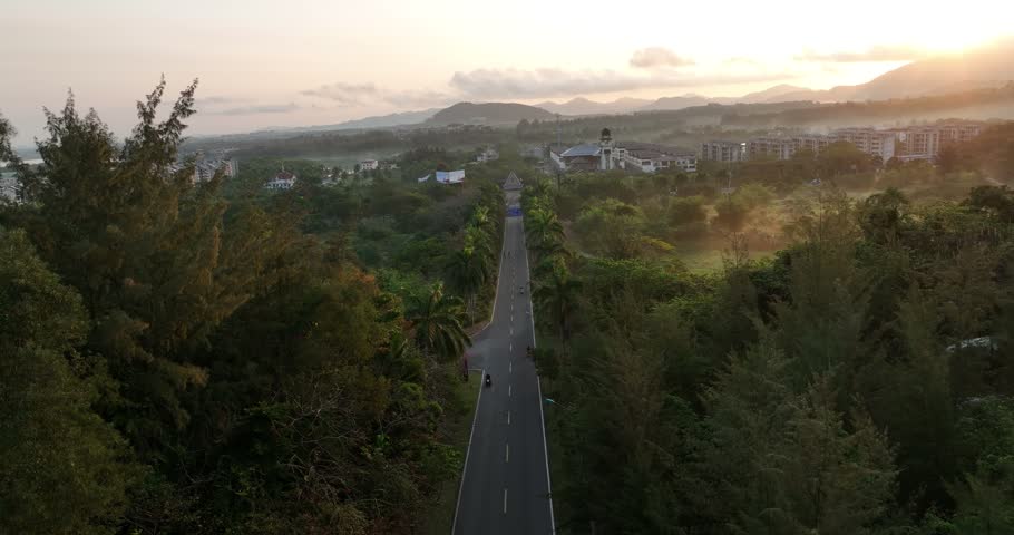Sunset landscape in hainan province, China
