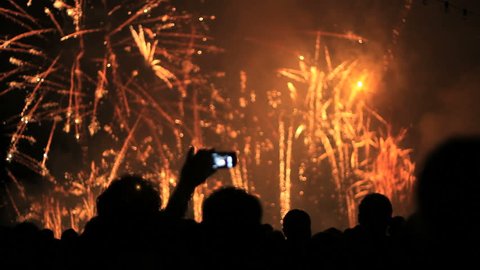 Firework, public, smartphones & tablets. Find similar clips in our portfolio. Stock Video