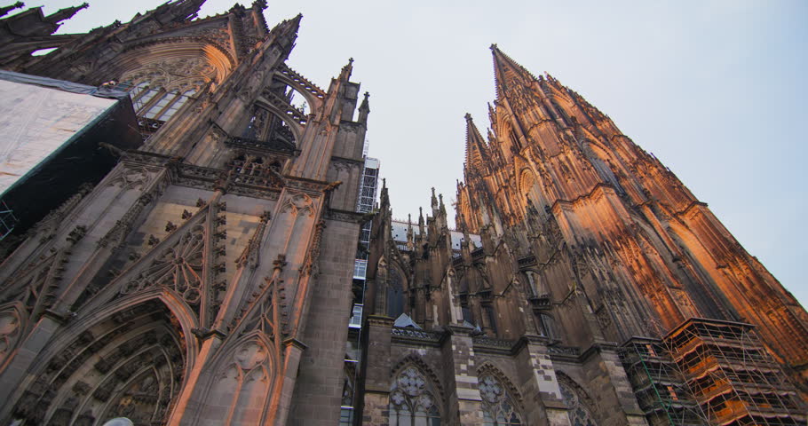 Cologne Cathedral Germany Gothic architecture historic cityscape highlights the iconic medieval church and spectacular urban landmark in the center of Cologne for European tourism.