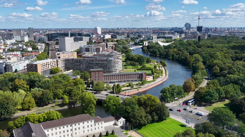 Berlin Skyline In Berlin Germany. Old City Landscape. Downtown District. Modern Architecture Skyline. Berlin Skyline In Germany. Television Tower. Grove Park. Deutsch Tourism Landmark.