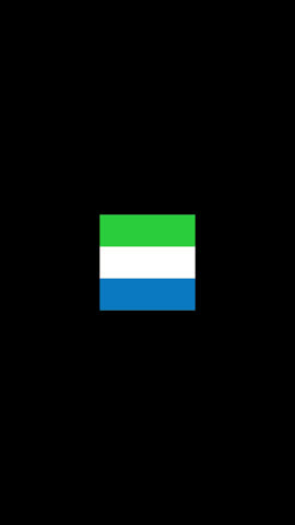 3D Rotating Sierra Leone Flag Cube Animation with Transparent Background