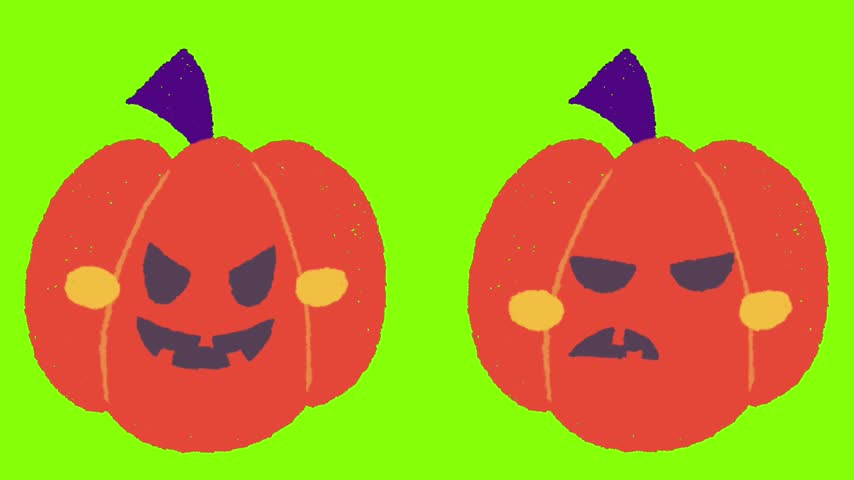 Halloween pumpkin clipart isolated on a green screen background, featuring a festive pumpkin suitable for Halloween decorations, holiday graphics, party invitations, posters, social media content, greeting cards, advertising, and creative design projects.