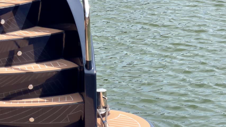 Detail of a luxury yacht