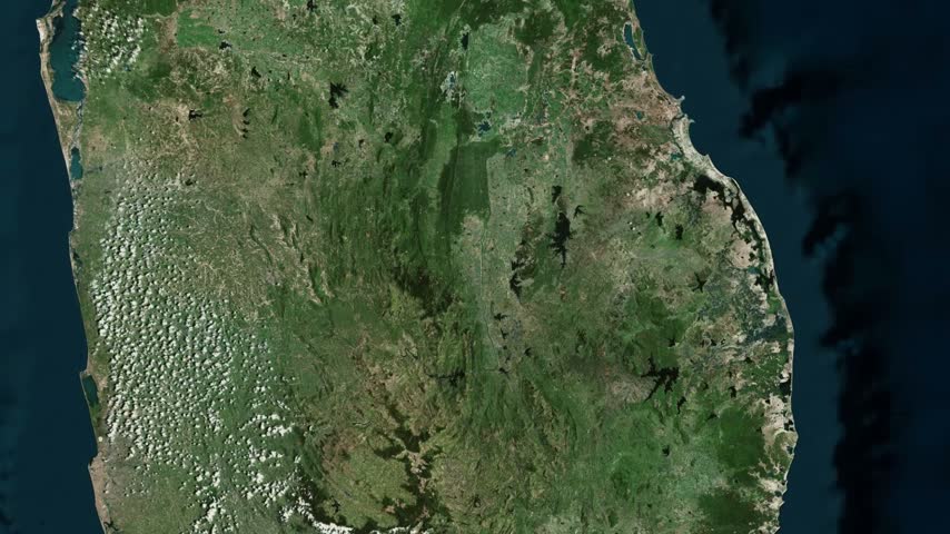 Sri Lanka animation map with flag 
