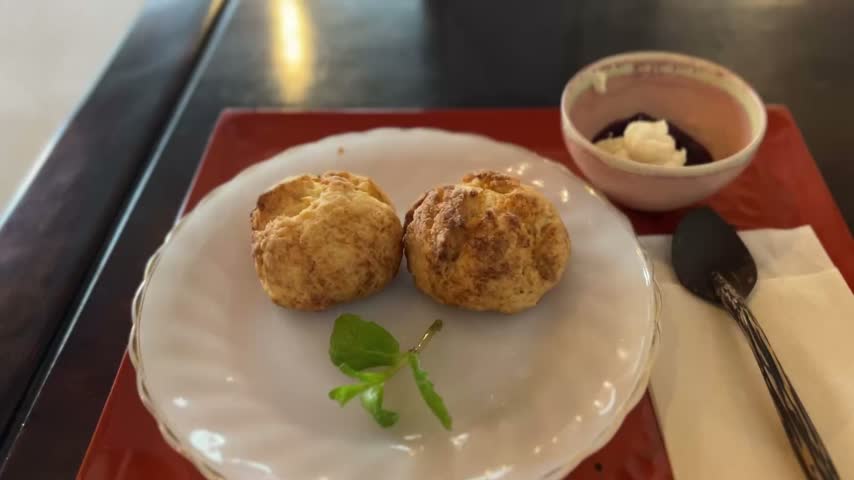 Cream Puffs Pastry Dessert Plate
