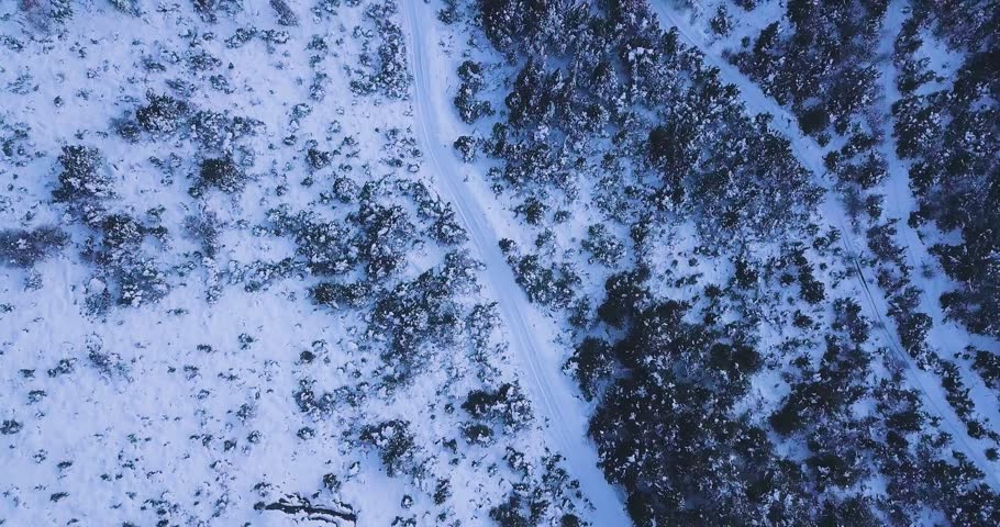 Aerial View Cerro Catedral Bariloche Snow Landscape Argentina