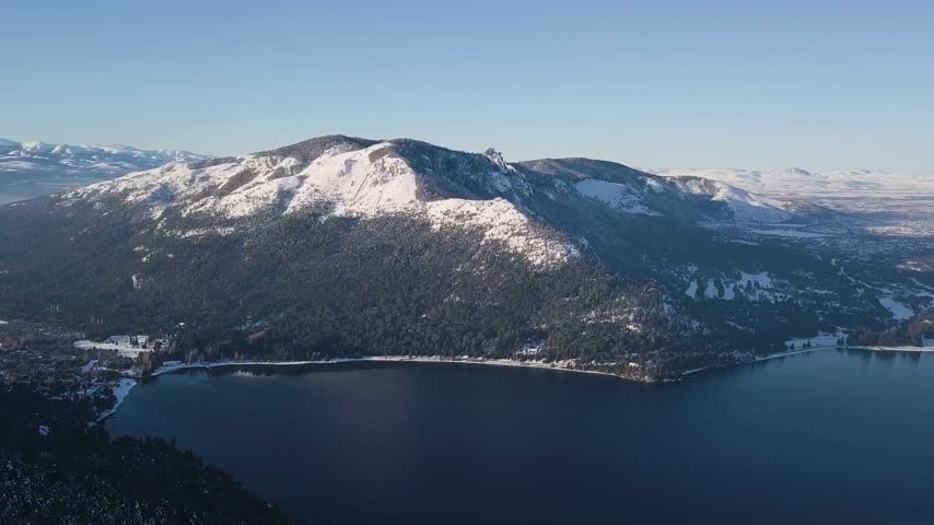 Aerial View Cerro Catedral Bariloche Snow Landscape Argentina