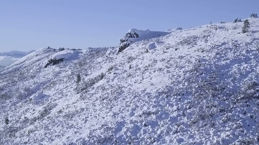 Aerial View Cerro Catedral Bariloche Snow Landscape Argentina