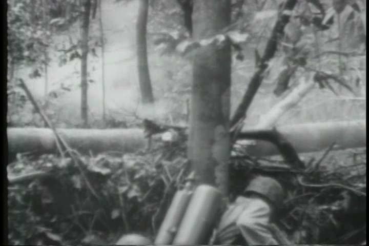 1940s - American troops take New Britain island during World War Two.