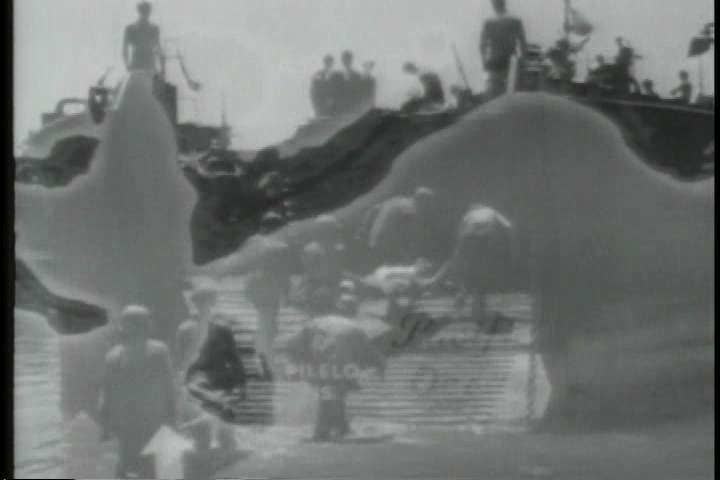 1940s - American troops take New Britain island during World War Two.