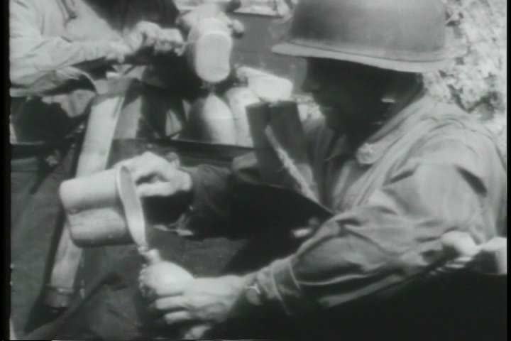 1940s - American troops take New Britain island during World War Two.